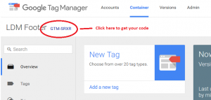 Finding Your Google Tag Manager Code