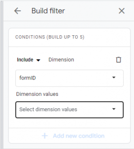 Filter for Custom Dimensions in GA4