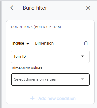 Filter for Custom Dimensions in GA4
